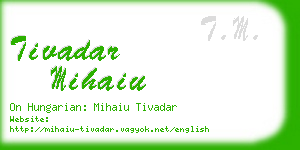 tivadar mihaiu business card